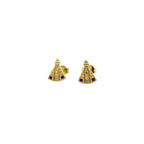 Brinco Nossa Senhora Zirconia Azul | Banho Ouro 18k