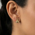 Brinco Nossa Senhora Zirconia Cristal | Banho Ouro 18k
