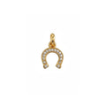 Pingente Ferradura Cravejado Zircônia Cristal | Banho Ouro 18k