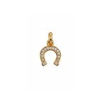 Pingente Ferradura Cravejado Zircônia Cristal | Banho Ouro 18k