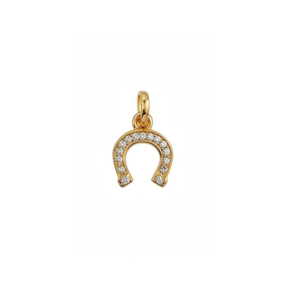 Kit Gargantilha Veneziana 50cm + Pingente Ferradura Zircônia Cristal