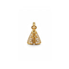 Pingente Nossa Senhora Aparecida Zircônia Cristal | Banho Ouro 18k
