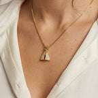 Pingente Nossa Senhora Aparecida Zircônia Cristal | Banho Ouro 18k