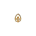 Pingente Gota Nossa Senhora Aparecida Zircônia Cristal | Banho Ouro 18k