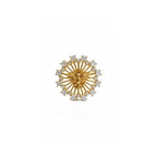 Pingente Espírito Santo Cravejado Zircônia Cristal | Banho Ouro 18k