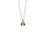 Pingente Nossa Senhora Aparecida Zircônia Azul | Banho Ouro 18k