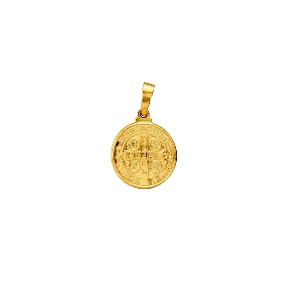 Pingente Medalha De São Bento | Banho Ouro 18k