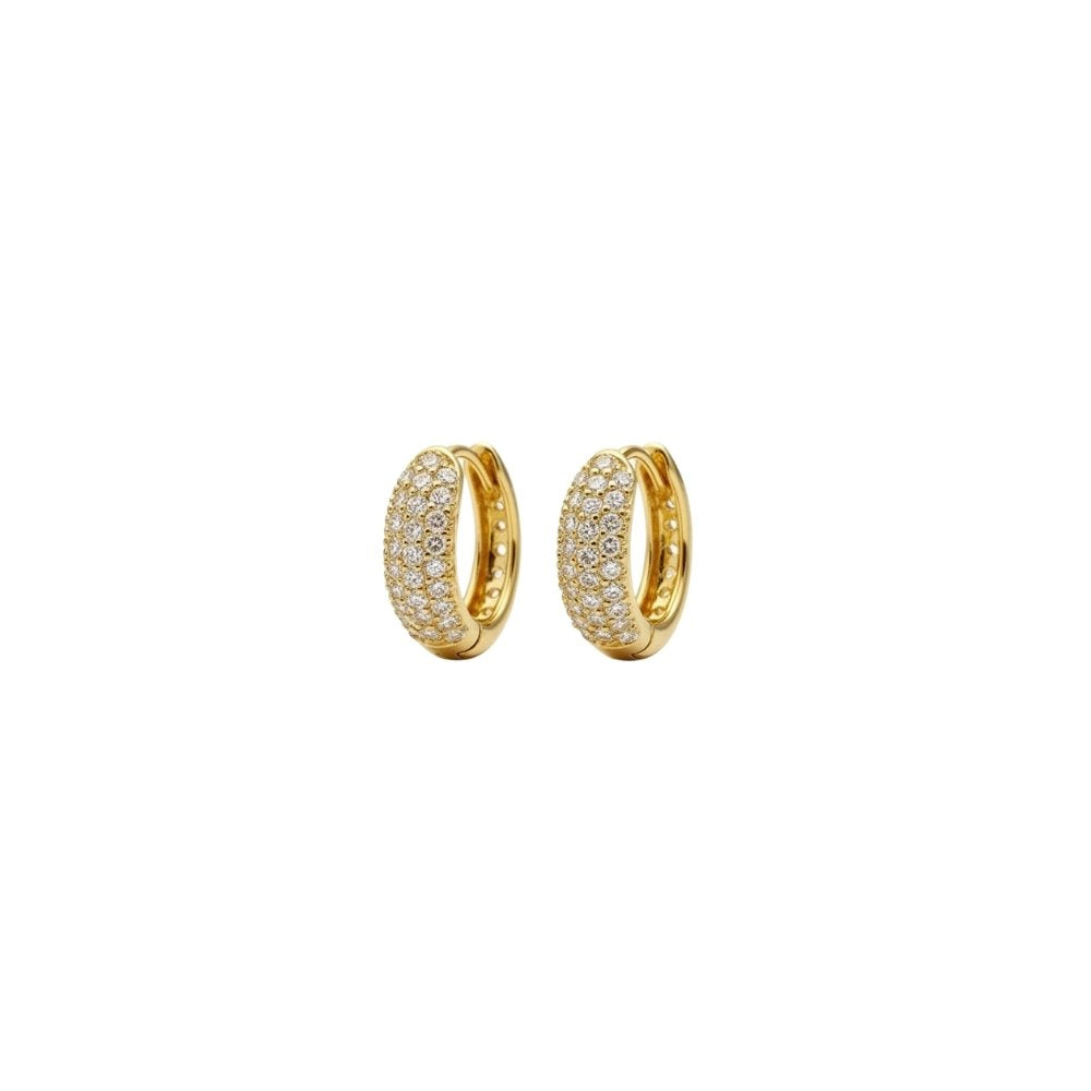 Brinco Articulado 4 Fios Cravejado | Banho Ouro 18k