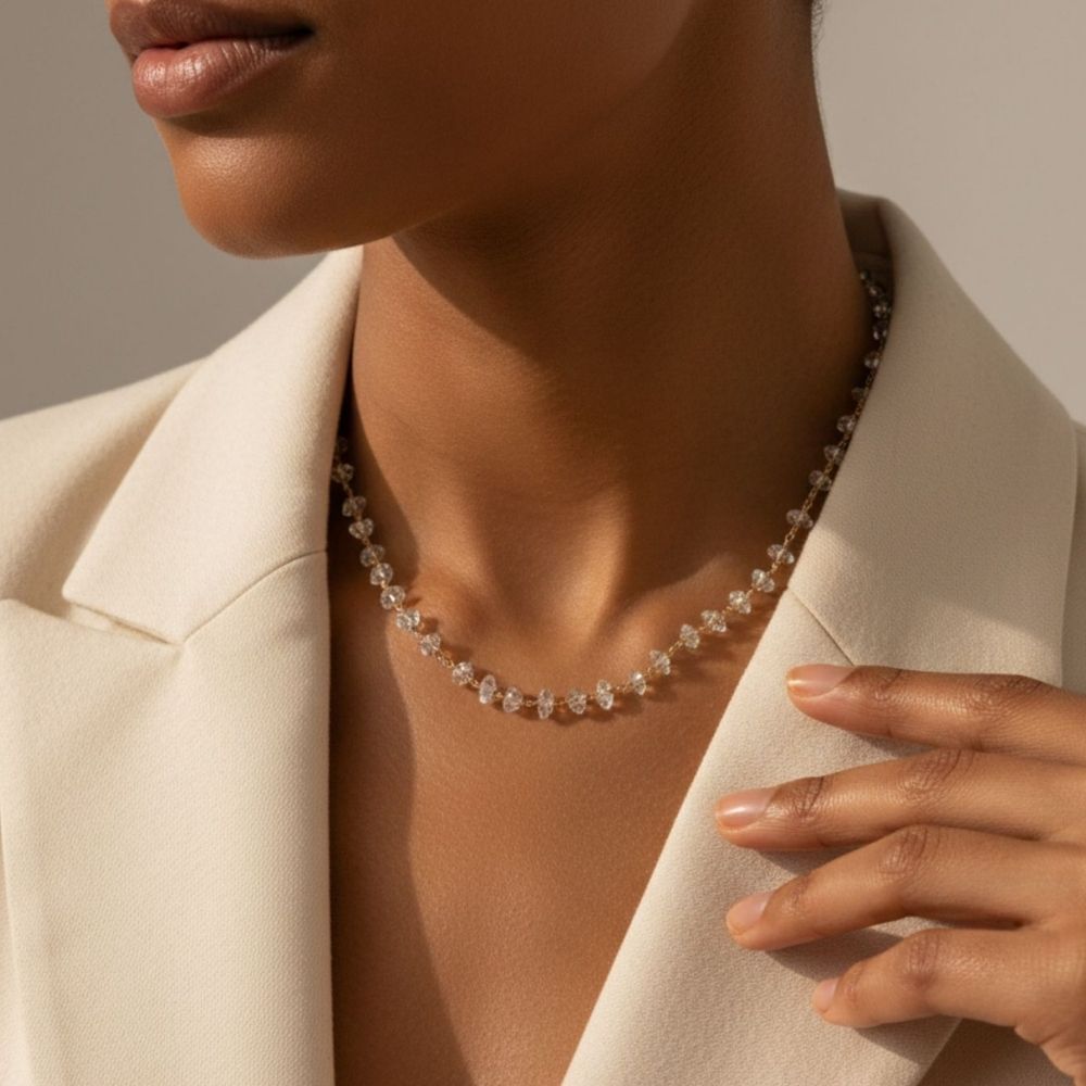 Chocker Cristais | Banho Ouro 18k