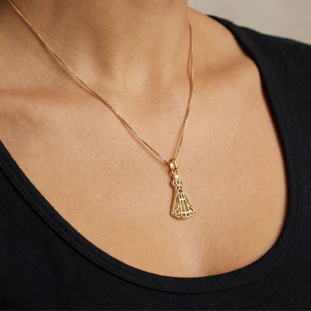 Pingente Nossa Senhora Aparecida | Banho Ouro 18k