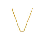 Corrente Riviera 2mm Zirconia Cristal | Banho Ouro 18k