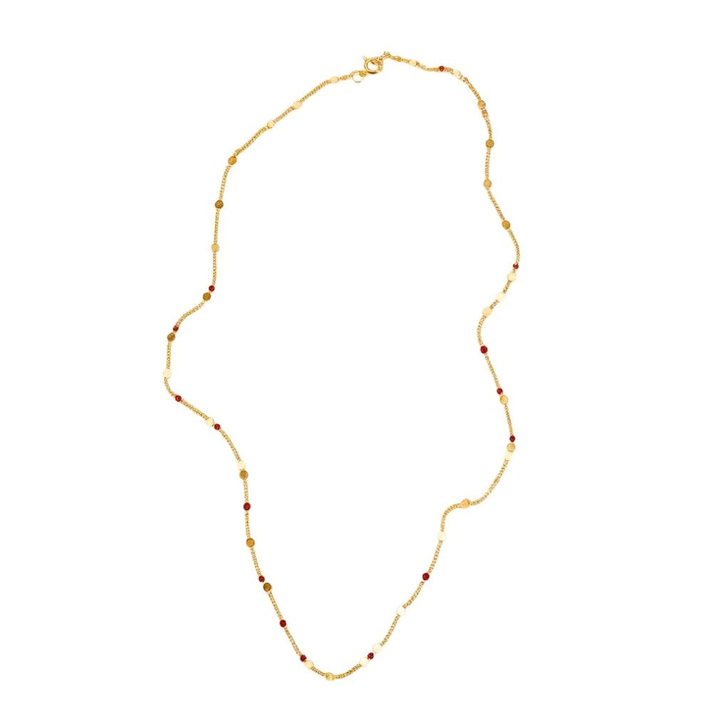 Corrente Grume Batida Redondo 50cm | Banho Ouro 18k