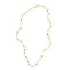 Corrente Grume Batida Redondo 50cm | Banho Ouro 18k