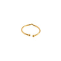Anel V | Banho Ouro 18k