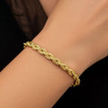 Pulseira Trança 2 fios | Banho Ouro 18k
