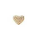 Pingente Coração Pequeno Cravejado Zircônia Cristal | Banho Ouro 18k