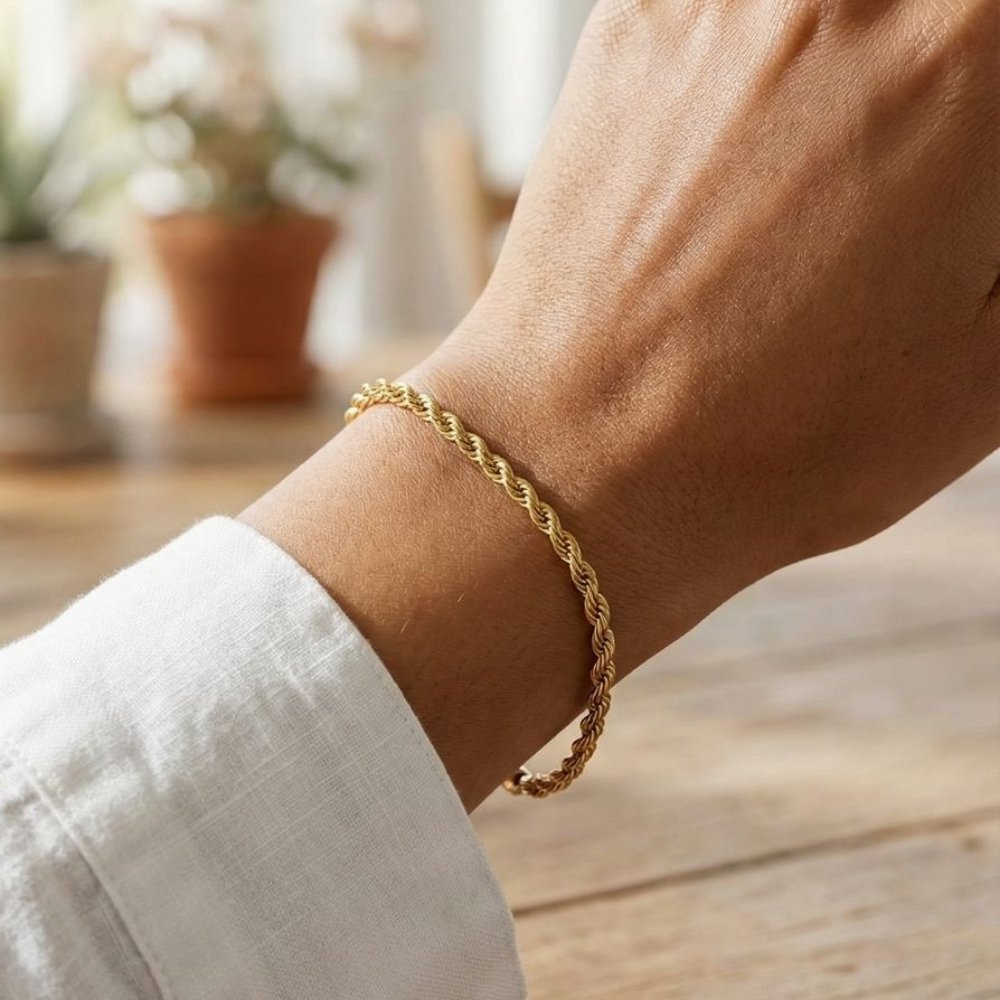 Pulseira Cordão Baiano 2mm | Banho Ouro 18k