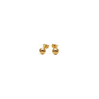 Brinco Bola Lisa 4mm | Banho Ouro 18k